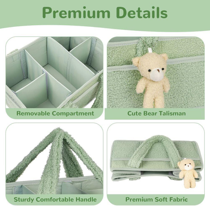 Baby Windel Caddy Organizer, Windel Organizer, Tragbarer Wickeltasche organizer, Plüsch Baby Diaper