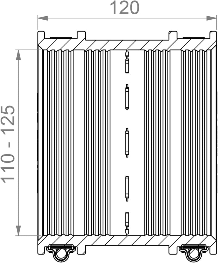Crassus Schlauchadapter CDC 125 Typ 1, EPDM / V2A, 1 Stück, 110-125 mm, CRA14029, 110-125 mm