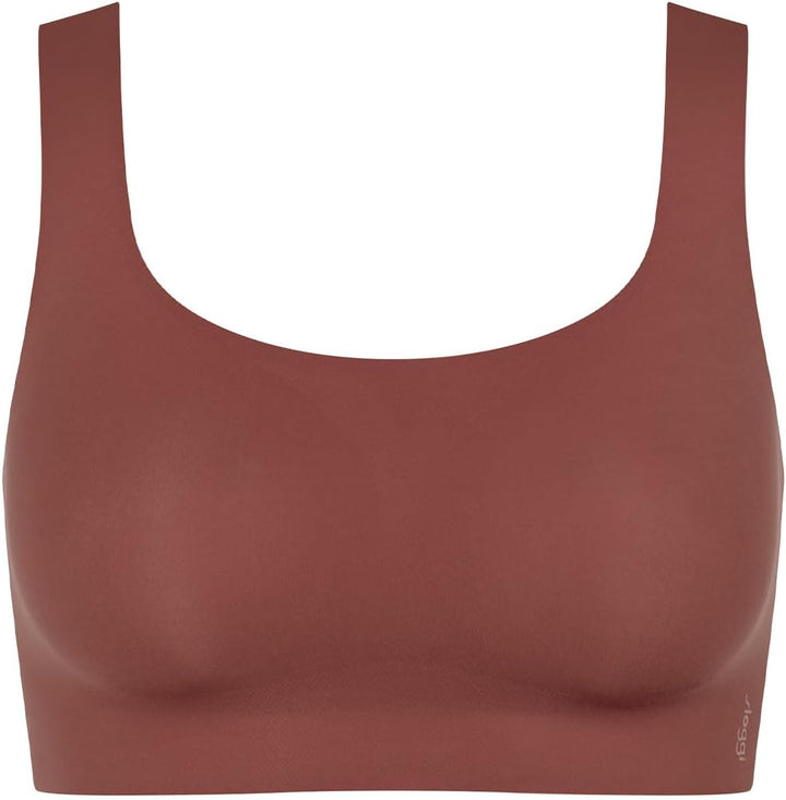 Sloggi Damen Nahtloser BH Zero Feel 2.0 Soft Bra/ohne Bügel/Gepolstert/Verstellbare Träger XS Burnt
