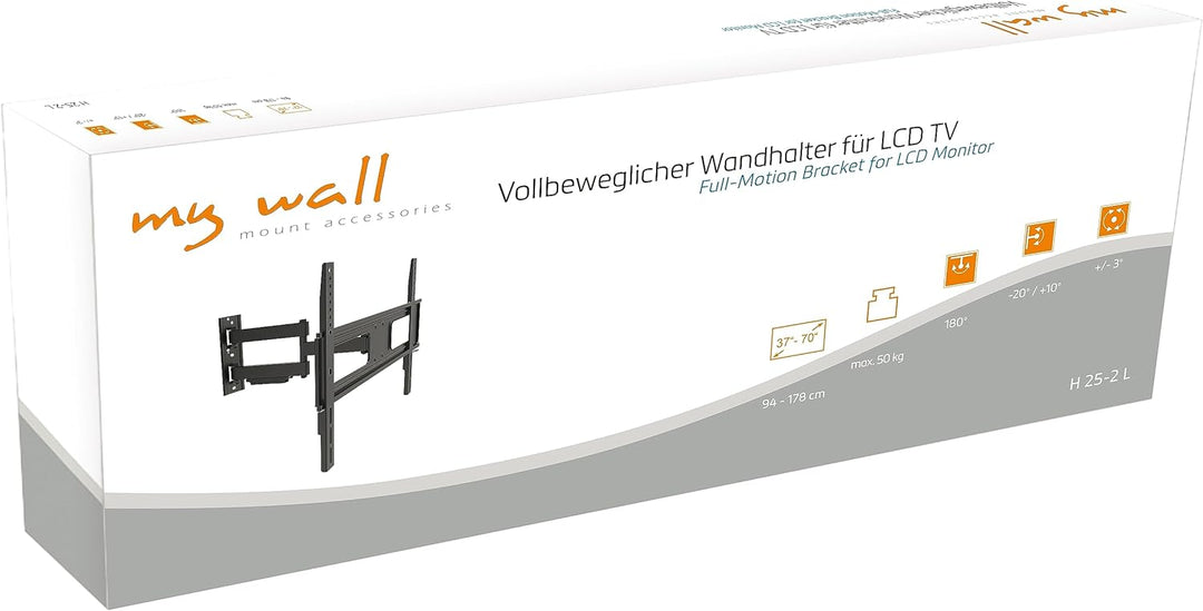 mywall HL12WML Klappbarer, motorisierter Deckenhalter für Flachbildschirme 23-55 Zoll (58-140cm) bis