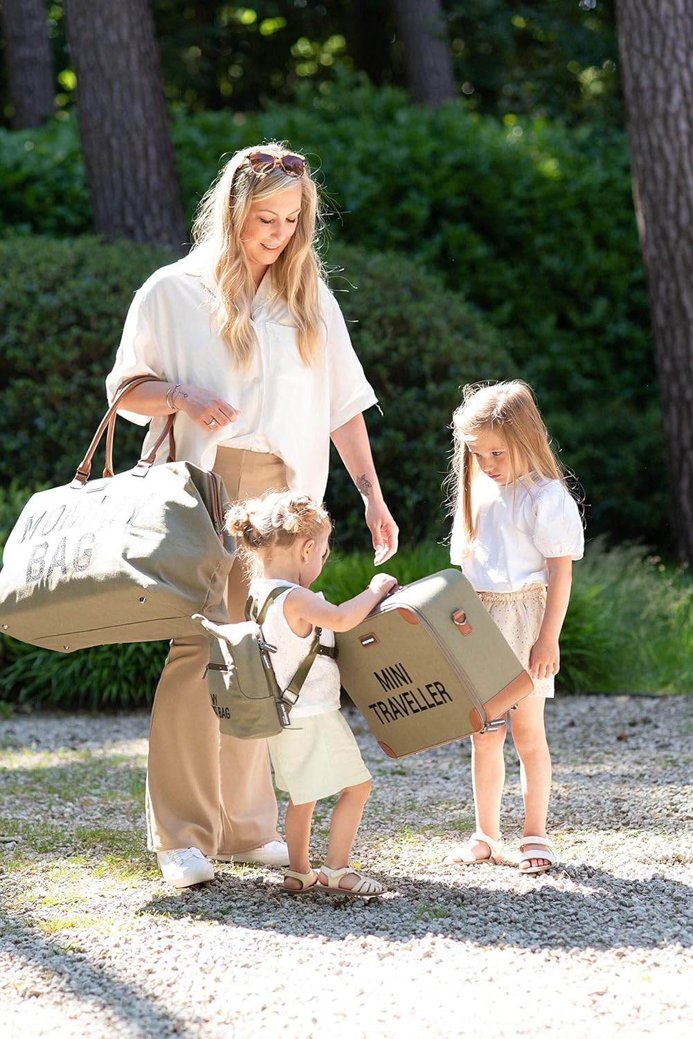 CHILDHOME Mommy Bag, Wickeltasche, Mutterschaft, Reisetasche, grosse Kapazität, Wickelunterlage, ver