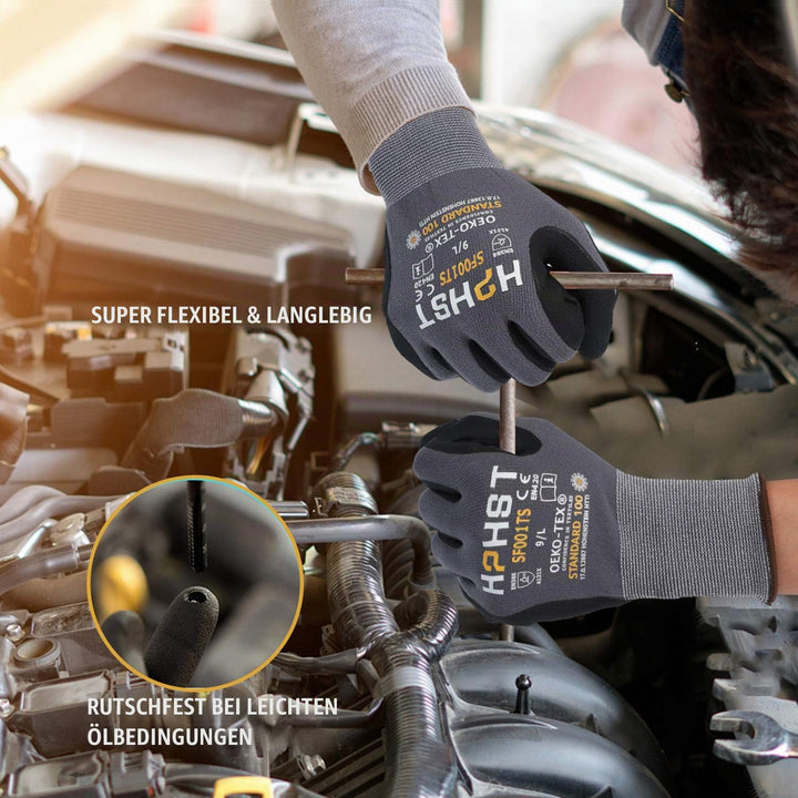 Arbeitshandschuhe - HPHST SF001TS Handschuhe 12 Paar Montagehandschuhe für Damen und Herren Gloves E