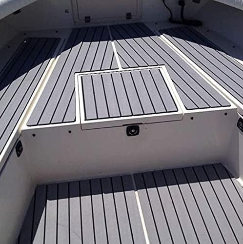GOTOTOP 240 x 90 x 0,6 cm / Terrassen-Unterlage / EVA-Teakholz-Terrassen-Blatt/rutschfeste Marine-Bo