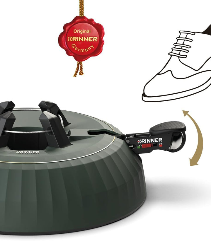 KRINNER® X-Series Deluxe Christbaumständer X-320 Deluxe Weihnachtsbaumständer NEU inkl. Fusspedal mi