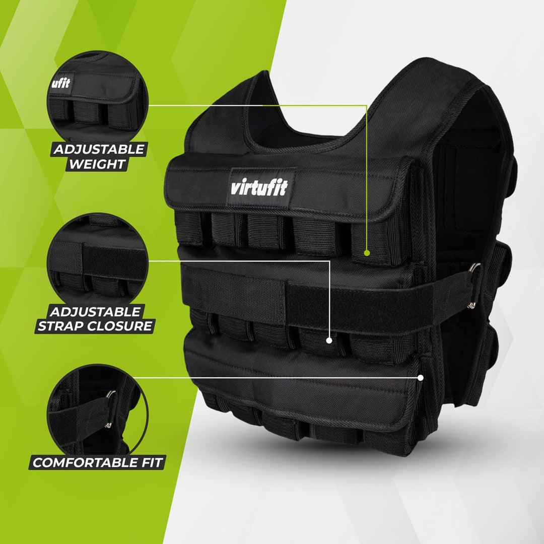 VirtuFit Verstellbare Gewichtsweste Pro - 30 kg