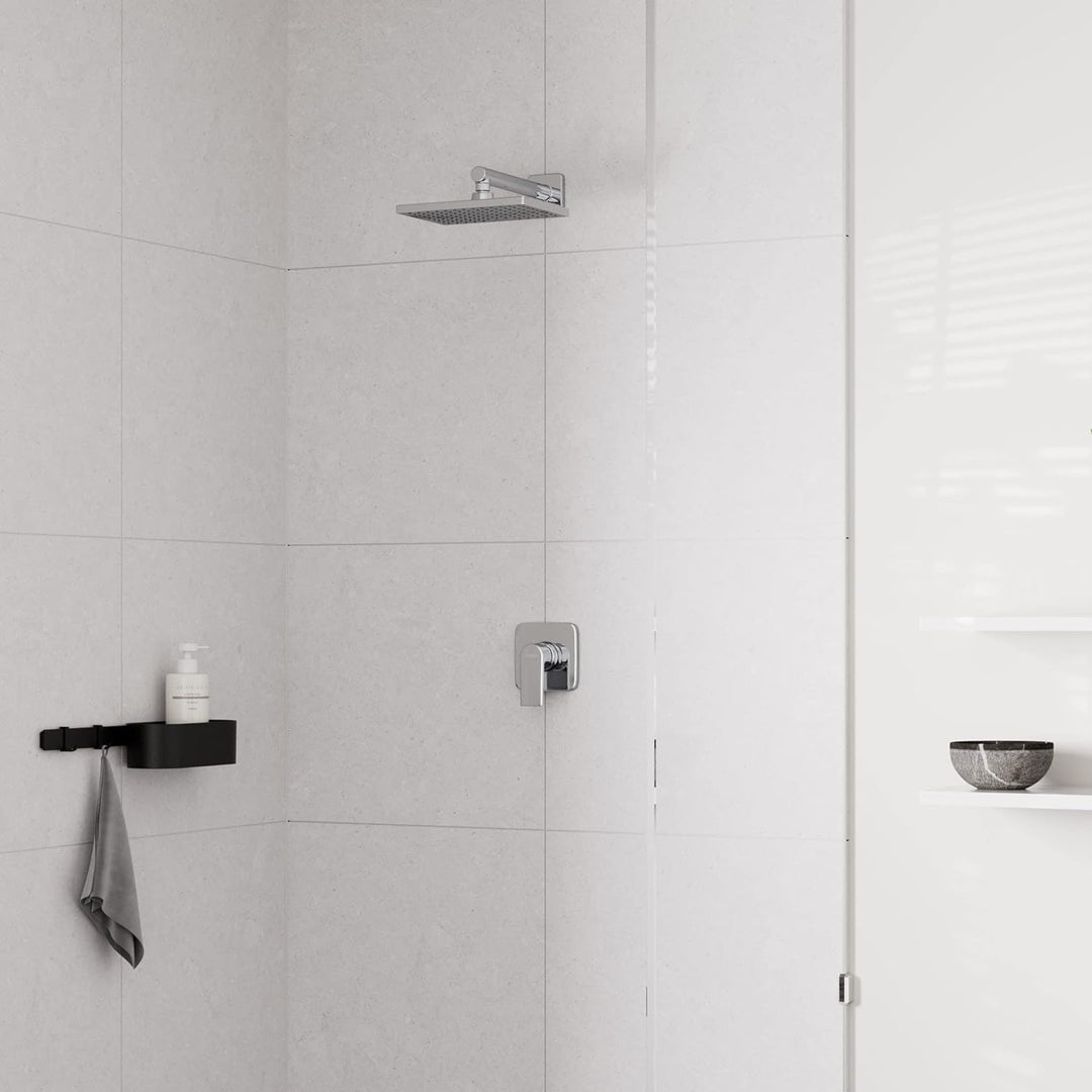 hansgrohe wassersparender Duschkopf Vernis Shape, Kopfbrause, Regendusche mit 1 Strahlart, Chrom Chr