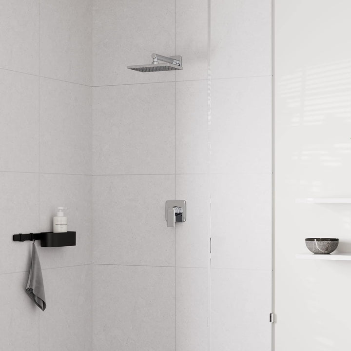 hansgrohe wassersparender Duschkopf Vernis Shape, Kopfbrause, Regendusche mit 1 Strahlart, Chrom Chr