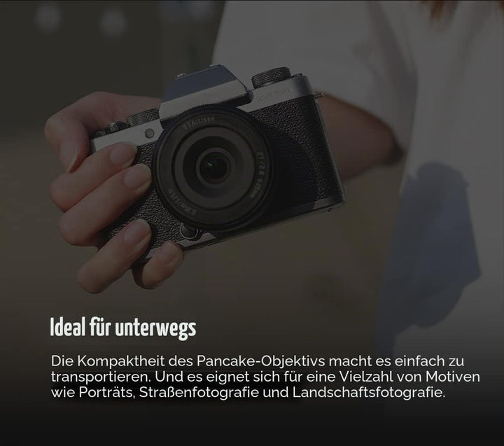 TTArtisan 27 mm F2,8 Metallgehäuse, Autofokus, AF-Objektiv, kompatibel mit Sony E-Mount, Schwarz AF2