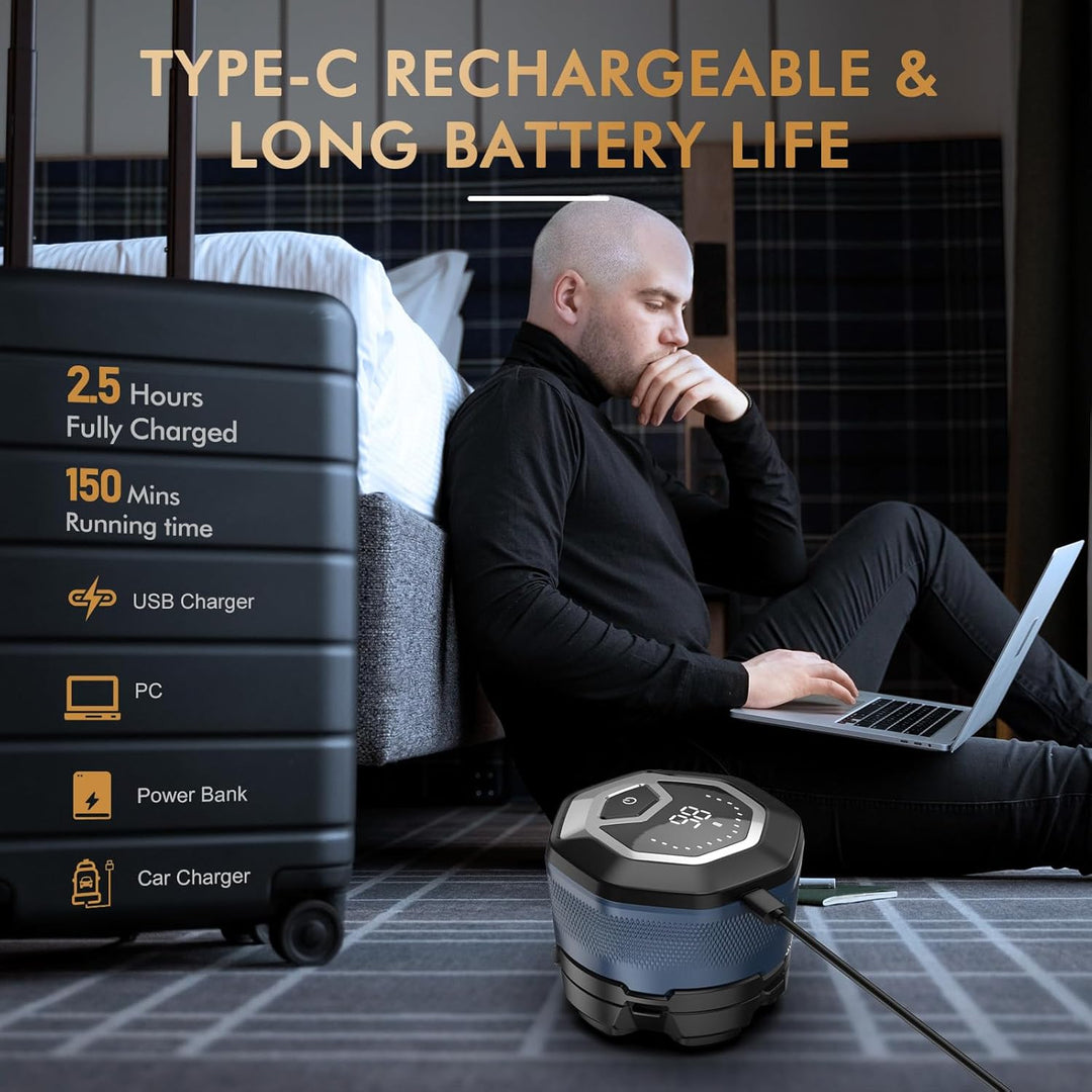 Glatzen Rasierer Herren Elektrisch, Kibiy Kopfrasierer mit Magnetischen 6 Scherköpfen, IPX7 Wasserdi