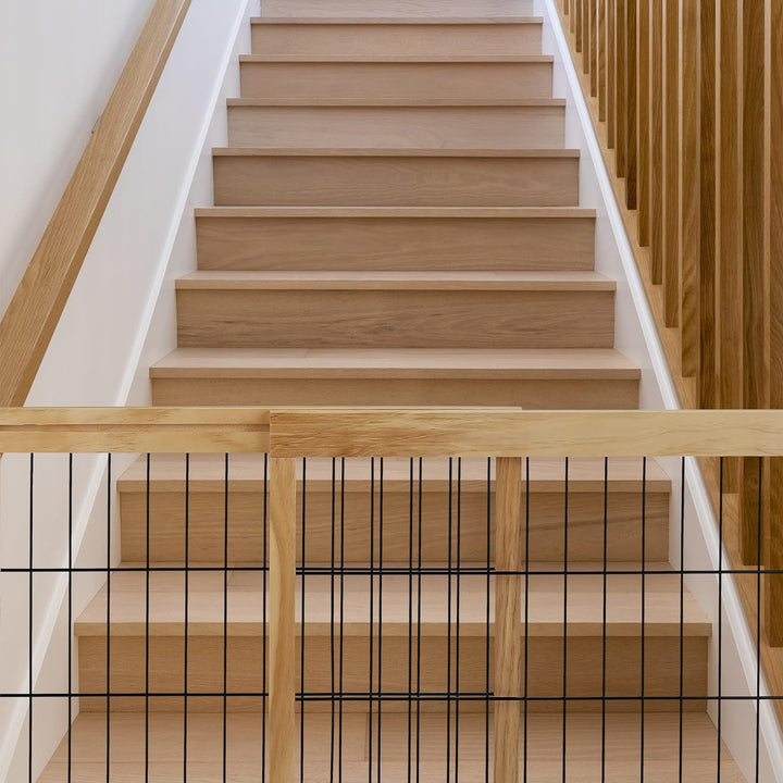 Relaxdays Absperrgitter, ausziehbares Schutzgitter, Treppe & Tür, HxB: 56x70-108 cm, freistehend, Ki