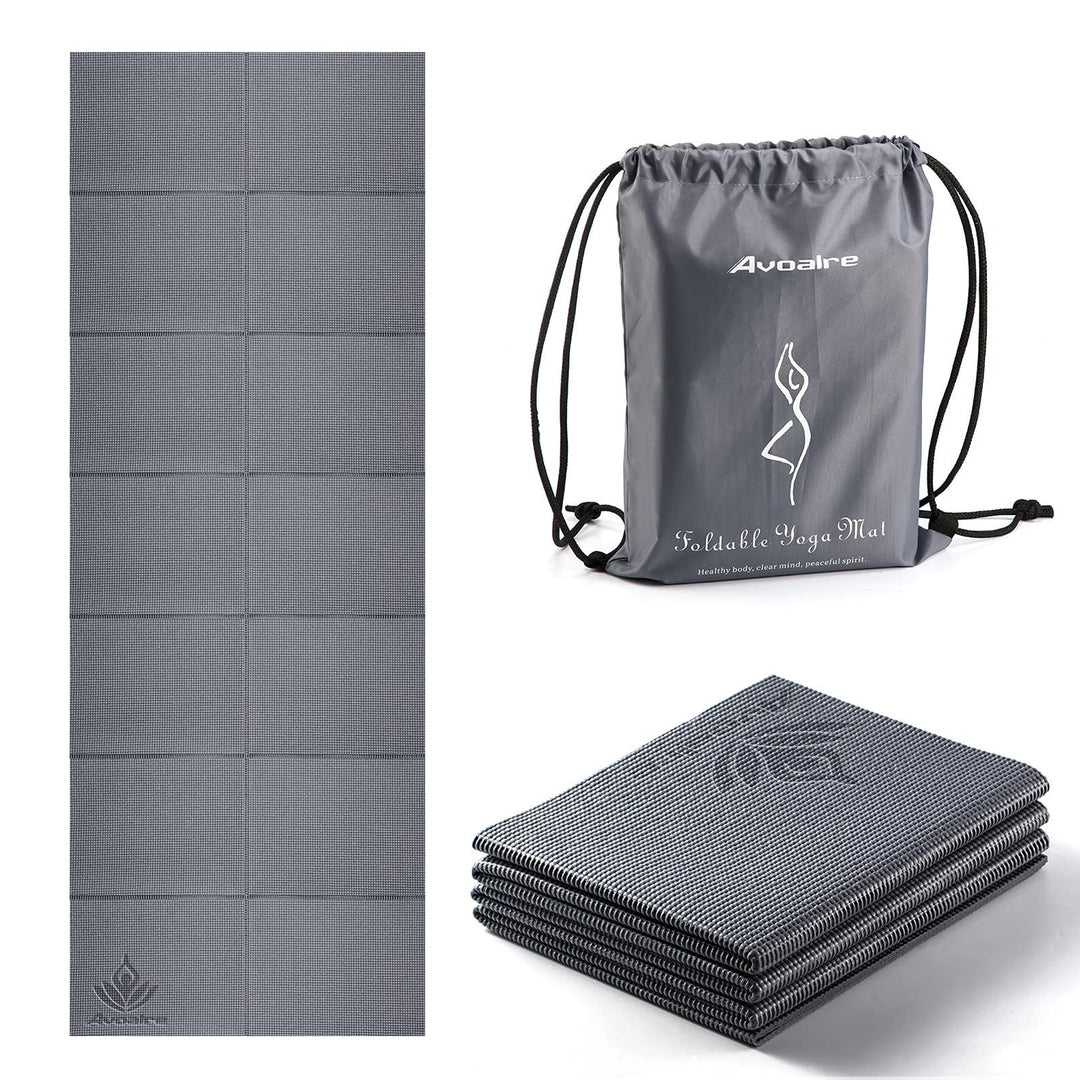 Avoalre Yogamatte rutschfest,173 X 61CM Tragbare Trainingsmatte 5MM,reise Yogamatte faltbar Gymnasti