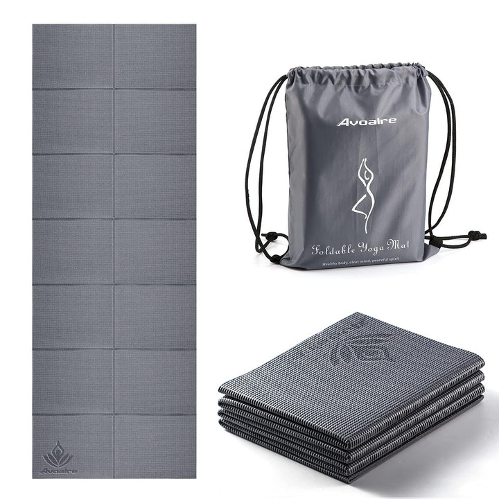 Avoalre Yogamatte rutschfest,173 X 61CM Tragbare Trainingsmatte 5MM,reise Yogamatte faltbar Gymnasti
