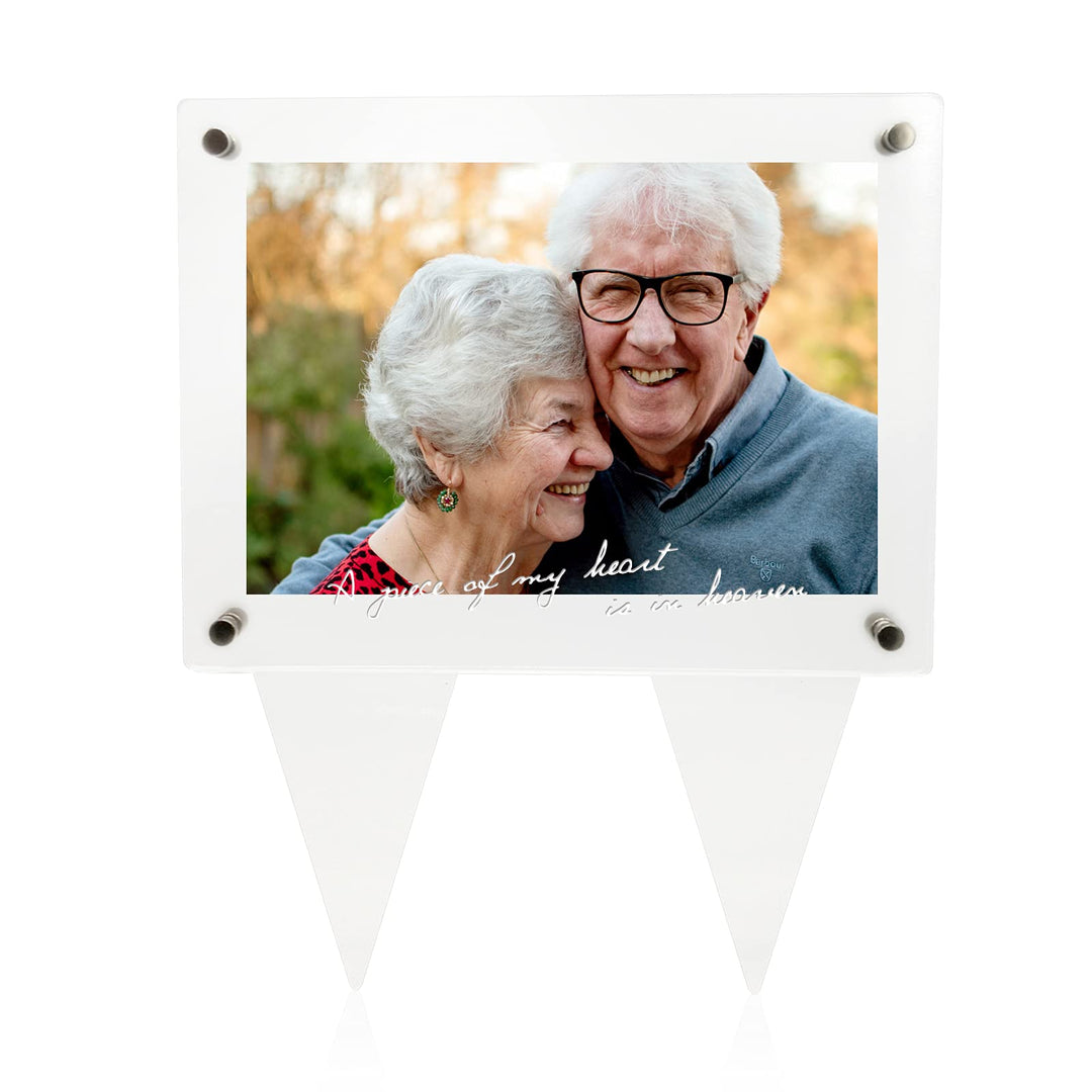 12,7 x 17,8 cm wasserdichter Bilderrahmen für Grab – Acryl für den Aussenbereich, Grabschmuck für Fr