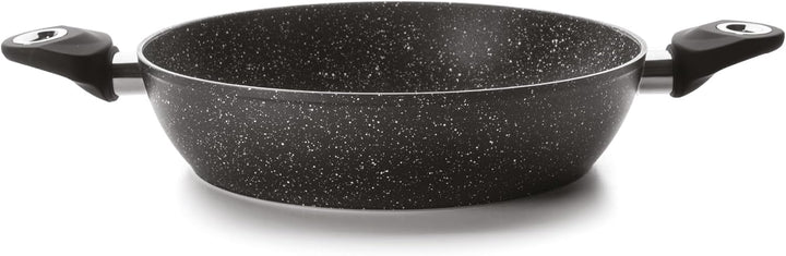 IBILI - Bratpfanne mit 2 Henkeln Natura, 28 cm, Aluminium, Anti-Haft-Beschichtung im Stein-Stil, gee