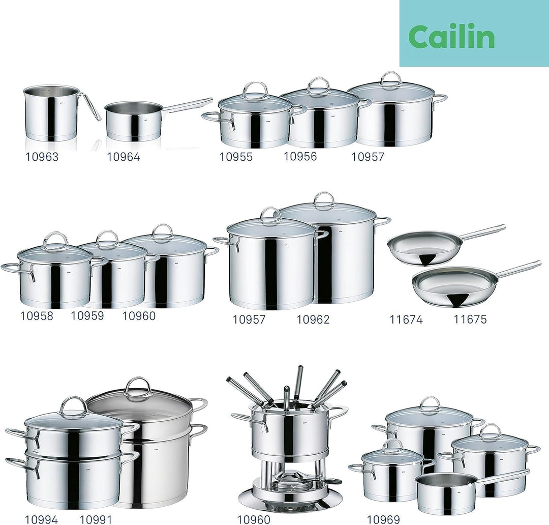 Kela 10968 Fondue-Set, Fleischfondue, 10-teilig, Für 6 Personen, Edelstahl, 1,7 l, Cailin 10-teilig,