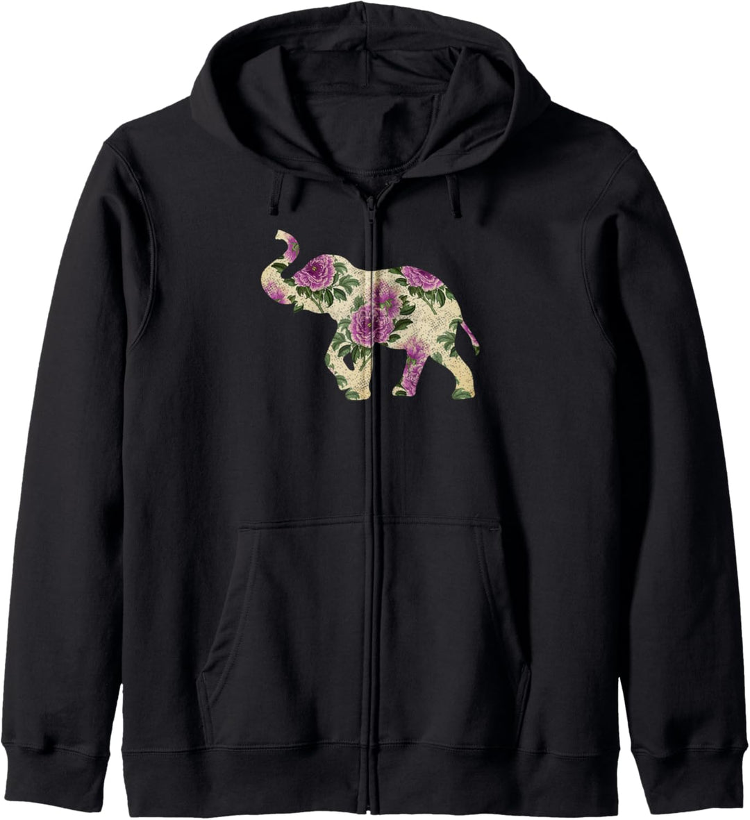 Niedlicher Blumen Elefant Kapuzenjacke