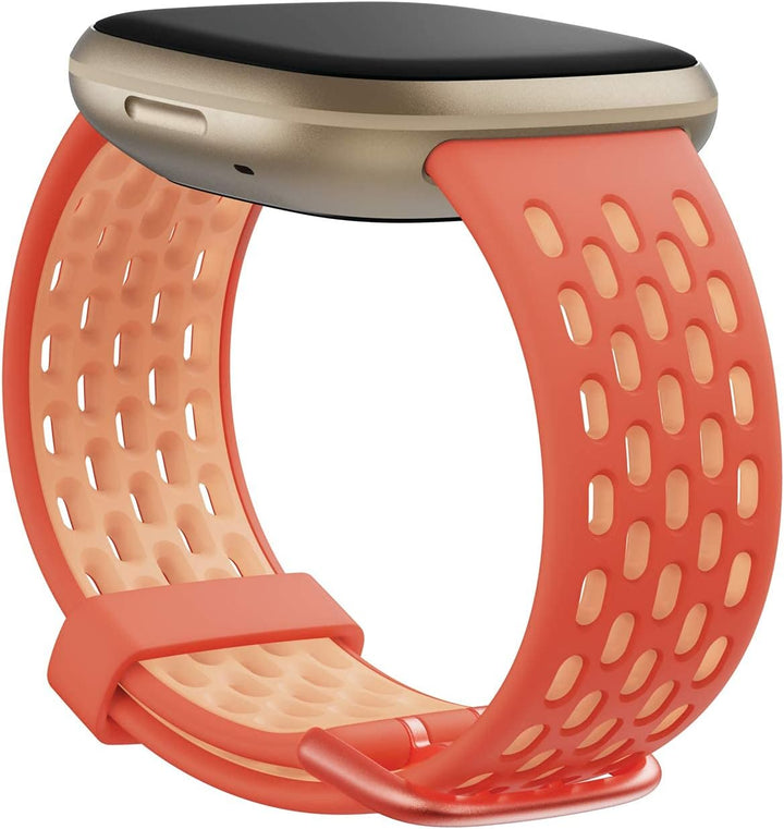 Fitbit Unisex-Adult Versa 3/Sense Armband (Small) Melone/Rose S, Melone/Rose S