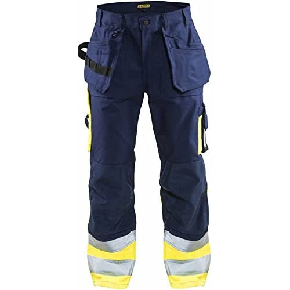 Blaklader 15291370 Hose mit hoher Sichtbarkeit, Marineblau/Gelb, grootte D120 Navy Blue / Yellow D12