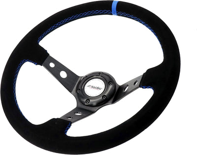 Simoni Racing SKDOWN Sport Steering Wheel Shakedown, Schwarz Light Blau Seams