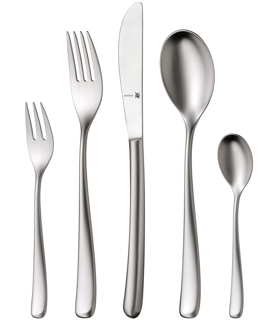 WMF Vision Besteck Set 12 Personen, 66 teilig, 60 Teile mit Servierbesteck, Hohlheftmesser, Cromarga