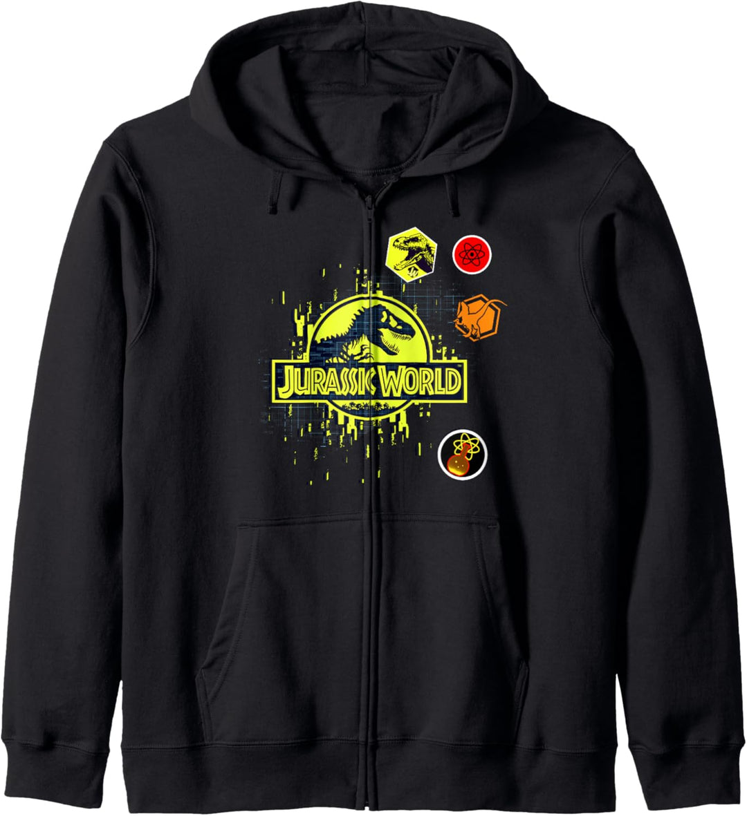 Jurassic World Neonraster-Logo Kapuzenjacke
