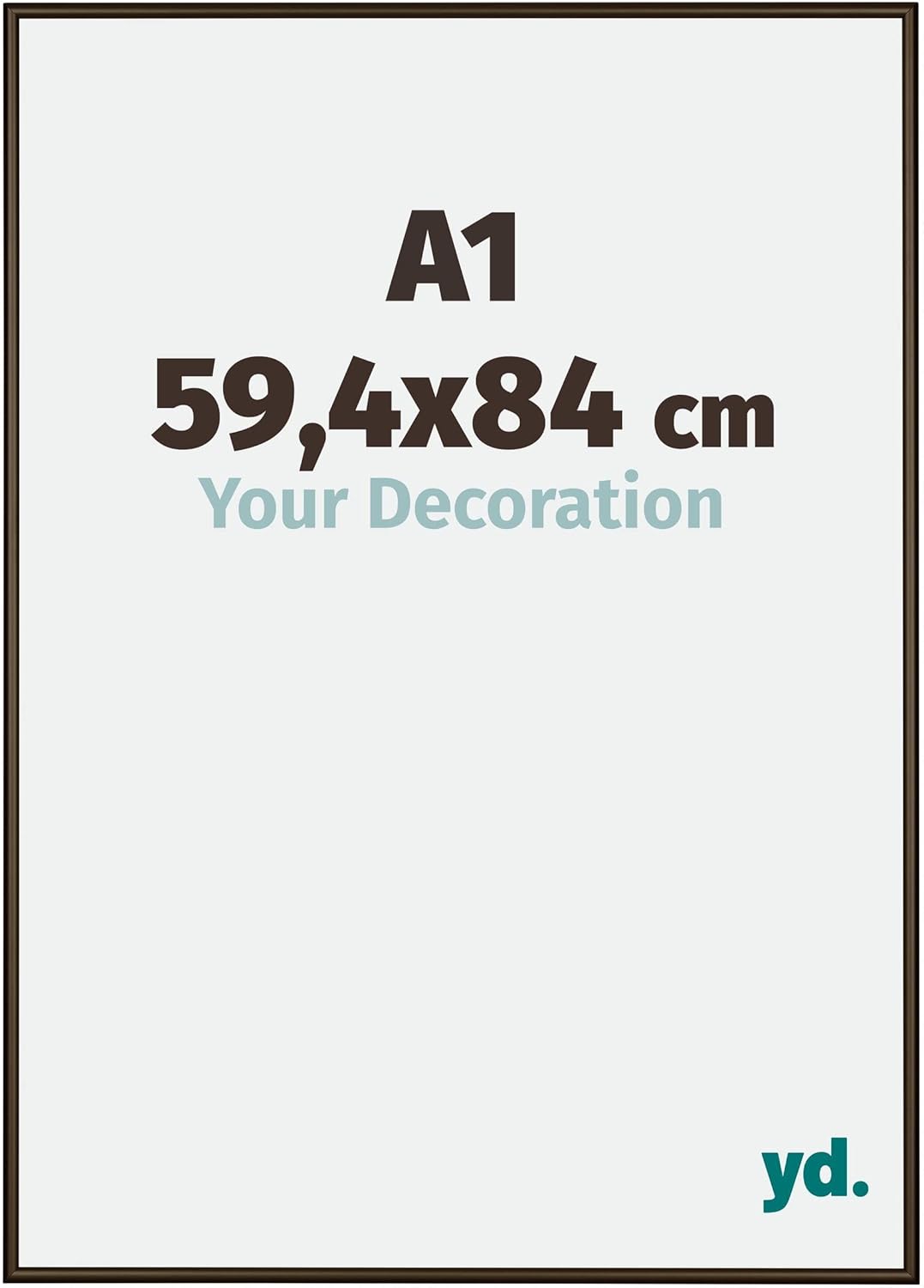 yd. Your Decoration - Bilderrahmen DIN A1 59,4x84 cm - Bilderrahmen aus Aluminium mit Acrylglas - An