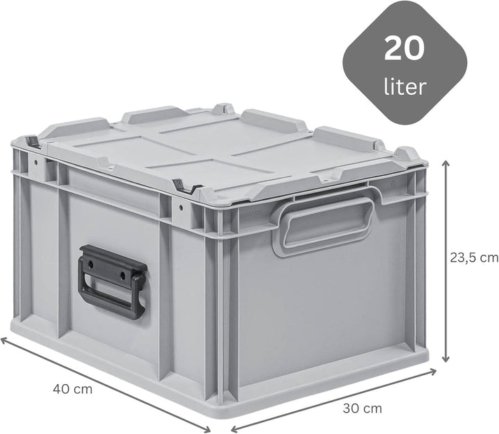 PROREGAL Eurobox NextGen Portable | HxBxT 23,5x30x40cm | 20 Liter | Eurobehälter, Transportbox, Tran