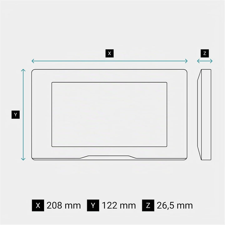 LEGRAND, EASYKIT Plus Video-Innenstelle, 7"-Hochglanz-Farbmonitor, Sensortasten, individuelle Einste
