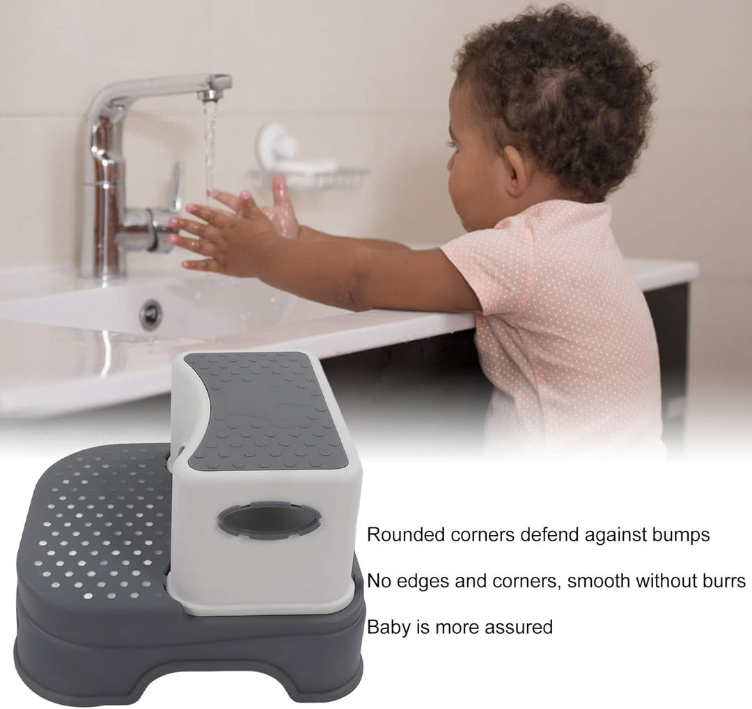 Pilipane Tritthocker Kinder 2 Stufen, Hocker Kinder Bad, Kinderhocker Badezimmer mit rutschfest Füss