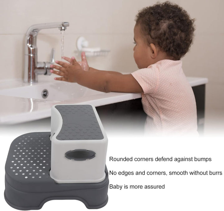 Pilipane Tritthocker Kinder 2 Stufen, Hocker Kinder Bad, Kinderhocker Badezimmer mit rutschfest Füss