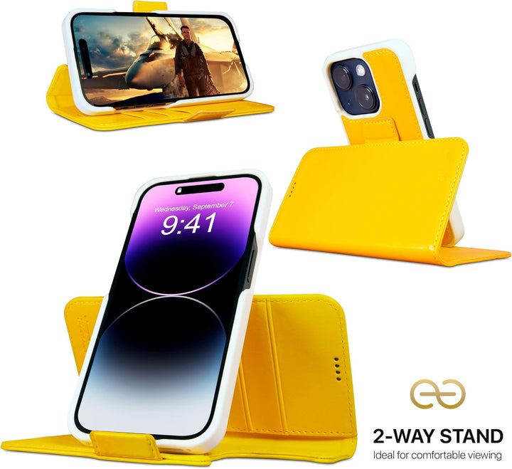 Dreem Fibonacci iPhone 14 Plus Brieftaschen-Etui / 2-in-1 stossfestes Etui und abnehmbares Folio aus