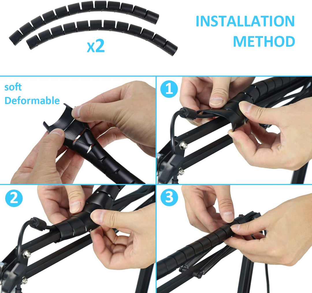HyperX SoloCast Mikrofon Arm - Mikrofon Halter mit Kabelbinder Montage für HyperX SoloCast Kondensat