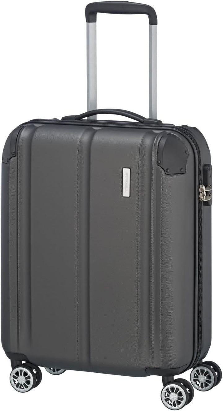 travelite 4-Rad Handgepäck Koffer erfüllt IATA Bordgepäckmass, Gepäck Serie CITY: Robuster Hartschal