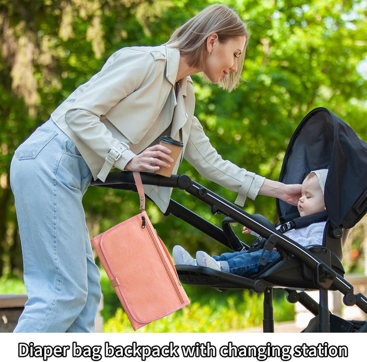 Wickelhandtasche Für Mama,Grosses Fassungsvermögen Und Wasserdicht - Wickelhandtasche Kinderwagen Ta