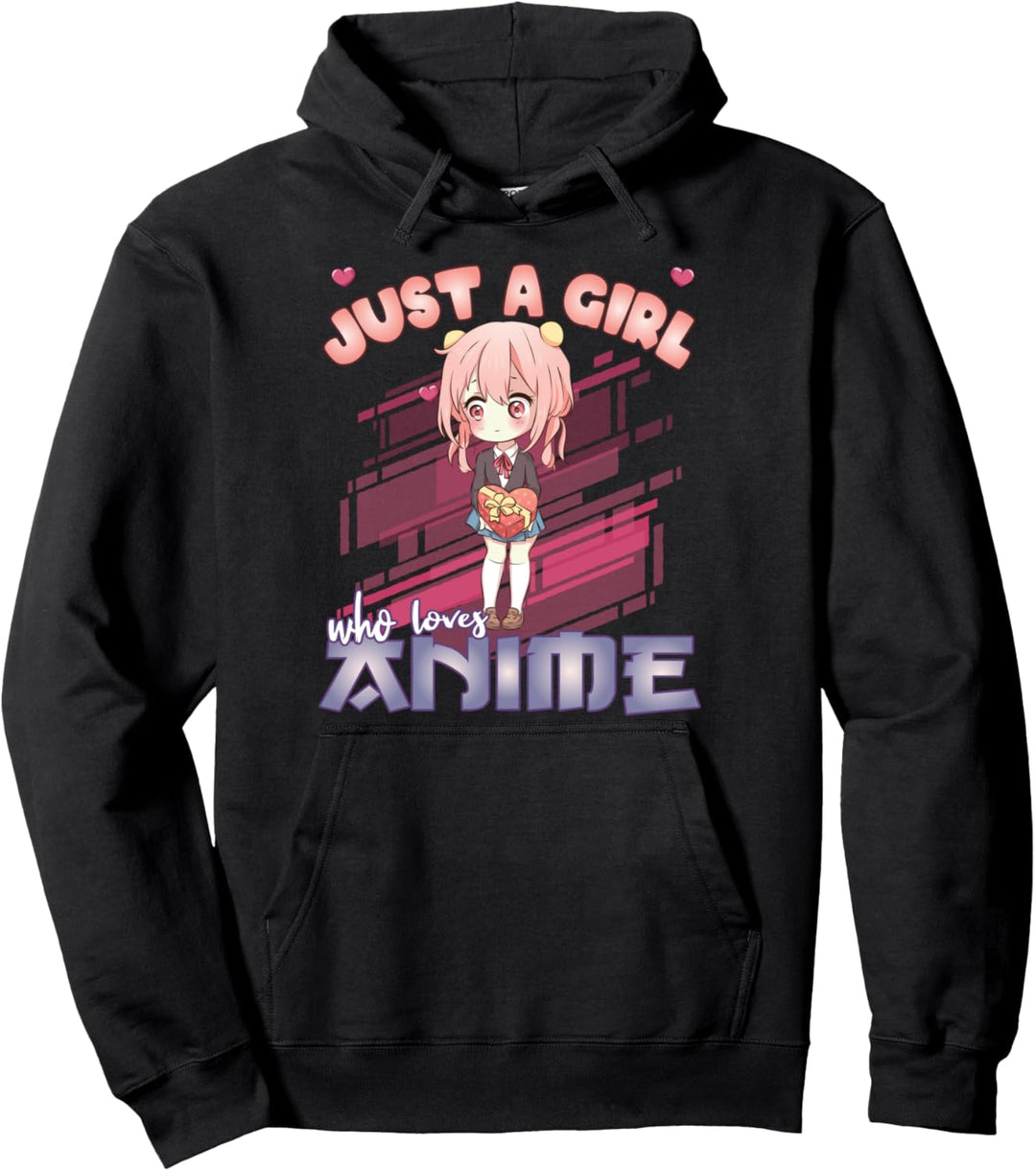 Nur ein Mädchen, das Anime Merch Anime Girl Manga liebt Pullover Hoodie