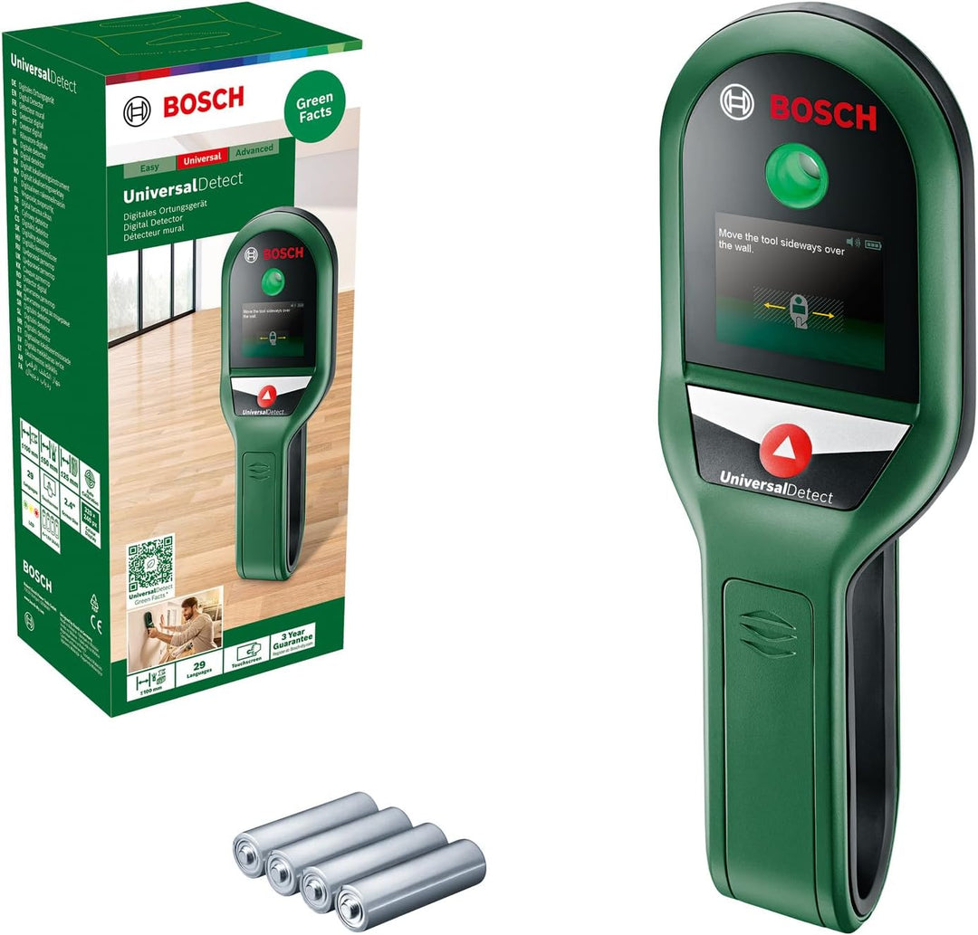 Bosch Ortungsgerät UniveralDetect (Schritt-für-Schritt Anleitung im Display für einfache Bedienung,