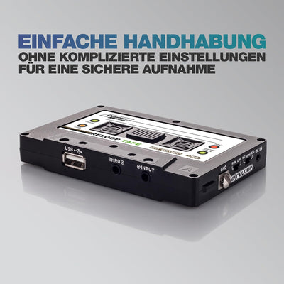 Reloop Tape - USB-Mixtape Recorder im Retro-Kassetten-Look, Line- und Phonoquellen, 3,5-mm-Stereo-Kl