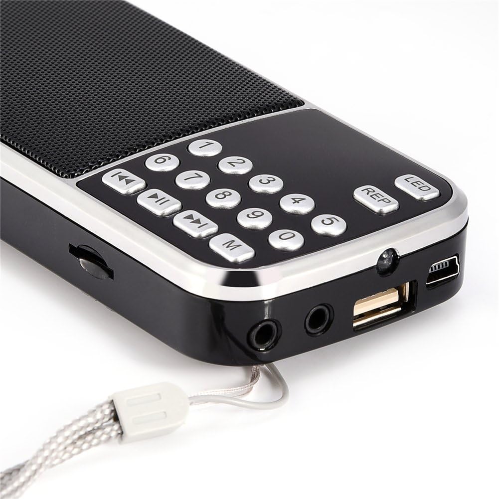 VBESTLIFE -Radio mit LED-Taschenlampe-Funktion, MP3-U-Scheibe des Musik-Spieler-FM TF