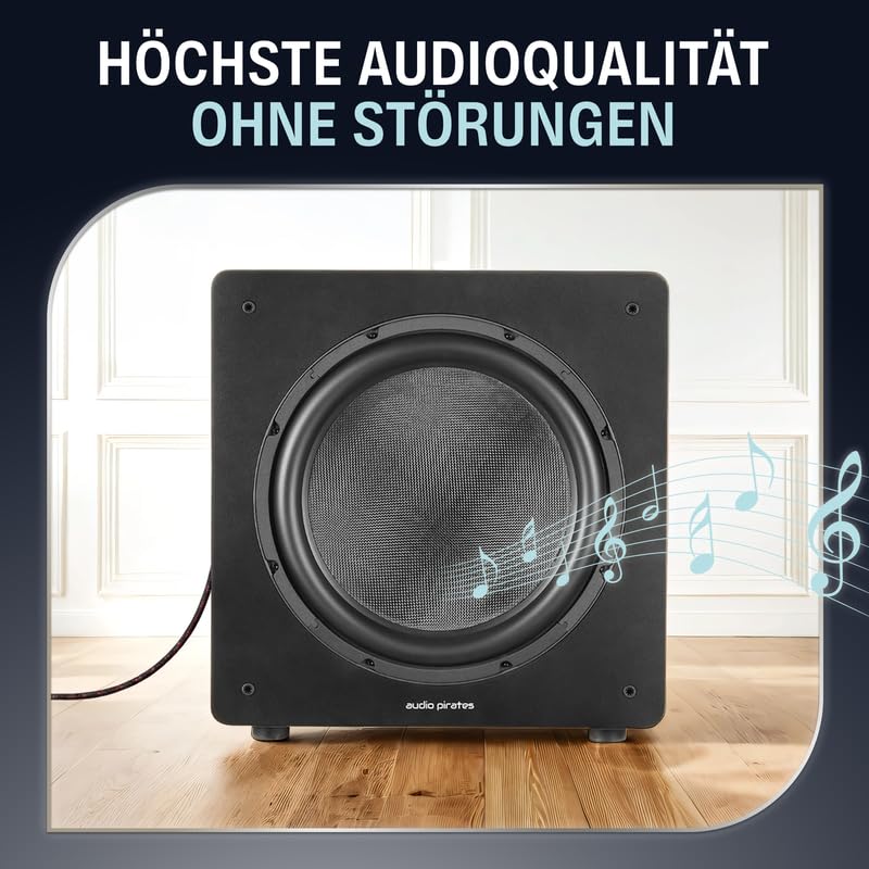 audio pirates Cinch Kabel 2x RCA Stecker auf 2x RCA Stecker, Audio-Kabel | Audiokabel mit Ummantelun