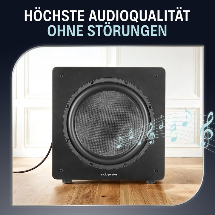 audio pirates Cinch Kabel 2x RCA Stecker auf 2x RCA Stecker, Audio-Kabel | Audiokabel mit Ummantelun