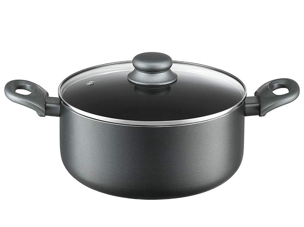 AMBITION Suppentopf mit Deckel 24 cm Graphite 4,7 l Aluminium Kochtopf antihaft alle Herdarten Induk