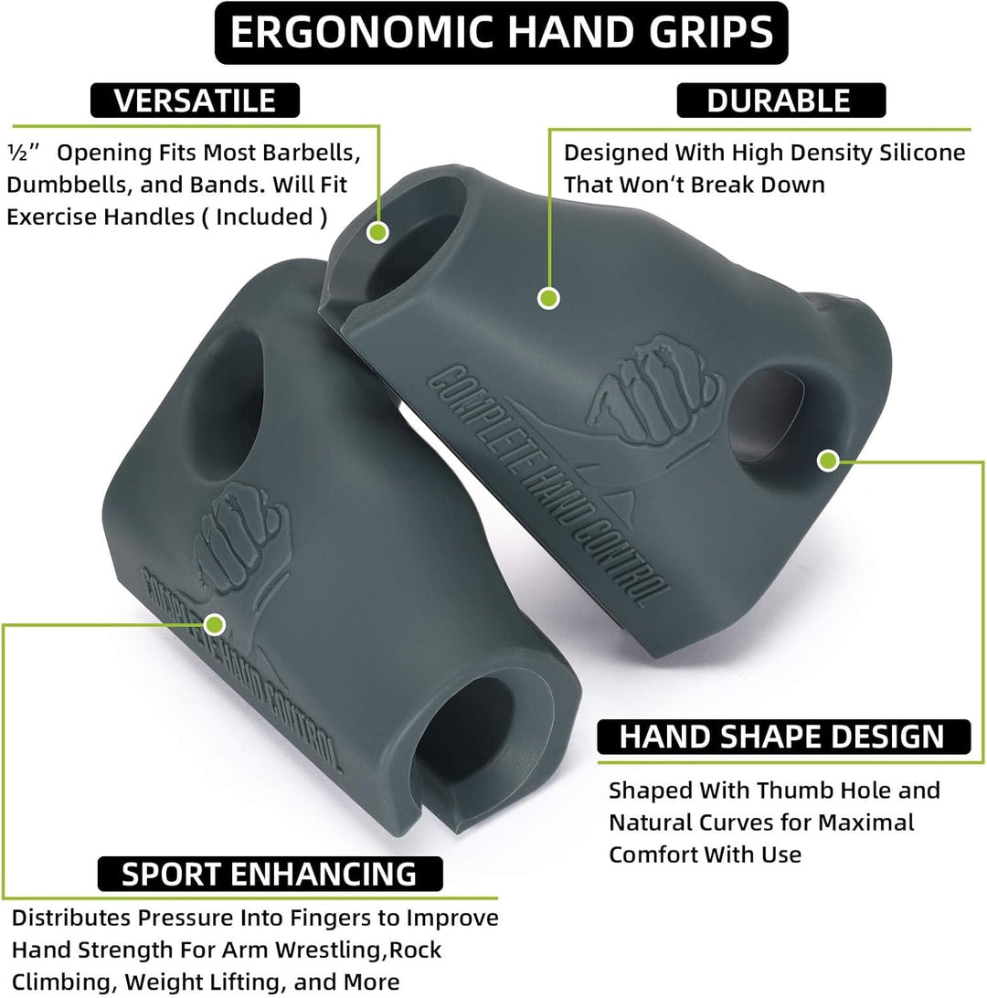 Complete Hand Control: Fat Grip Krafttrainer – Set mit 2 benutzerdefinierten Händen mit Premium-Grif