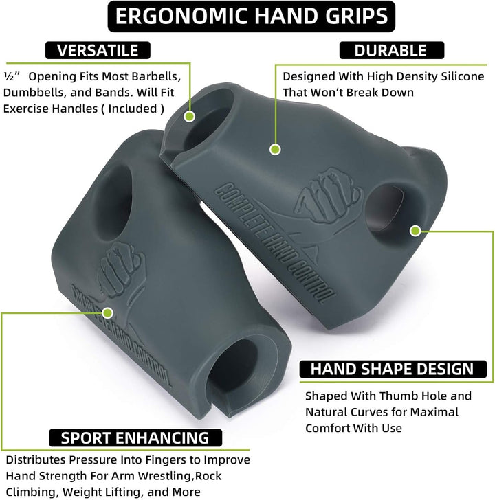 Complete Hand Control: Fat Grip Krafttrainer – Set mit 2 benutzerdefinierten Händen mit Premium-Grif