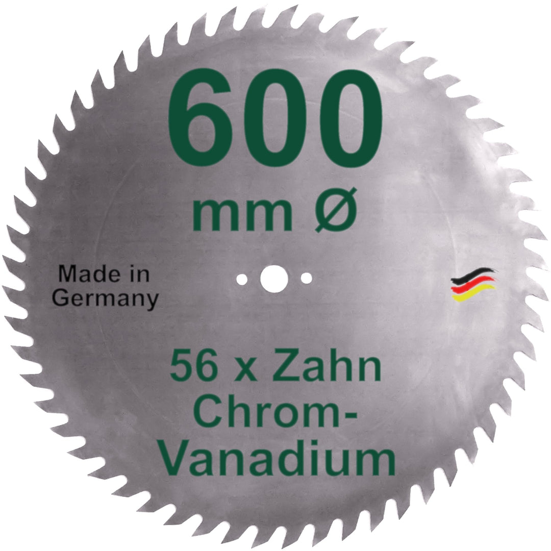 CV Sägeblatt 600 mm KV-A Wolfszahn Brennholzsägeblatt Chromvanadium für Wippsäge und Brennholz 600mm