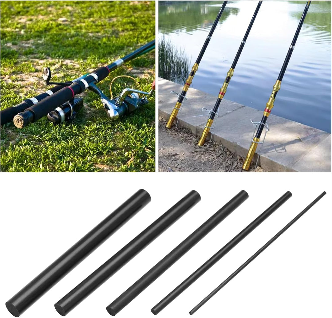 ECSiNG 10 stücke Kohlefaser Rod Angelrute Reparatur Kohlefaser Fliegenfischen Kit Solide Kohlefaser