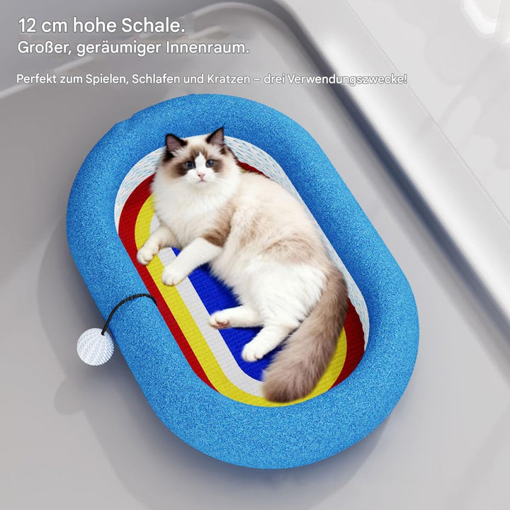 Kratzbrett Für Katzen - Sisal Interaktive Spielzeuge Bett | Runde Katzenkratzmatte Nest,Für Kleine U