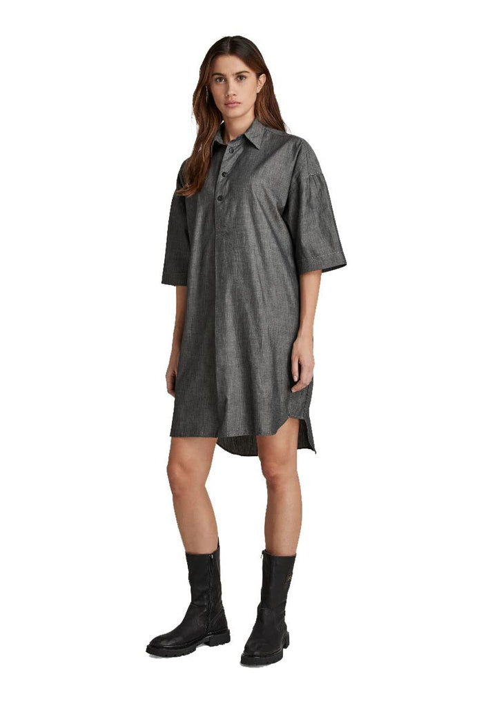 G-STAR RAW Damen Shirt Dress Dress XXS Schwarz (Jet Black D21884-d105-a814), XXS Schwarz (Jet Black