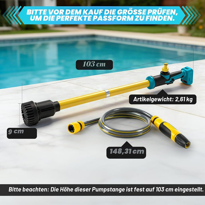 Akku Regenfasspumpe, kompatibel mit Makita 18V-Akku (ohne Batterie), 90 l/min Durchfluss, tragbare s