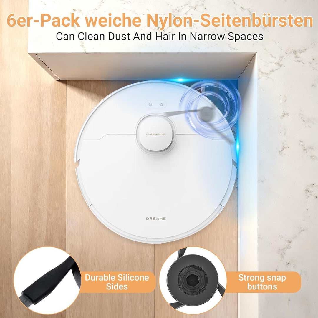 29 Stück Zubehör für Dreame D20 Pro Plus Saugroboter, Ersatzteile | 2 Hauptbürste, 4 Roller Wischtüc