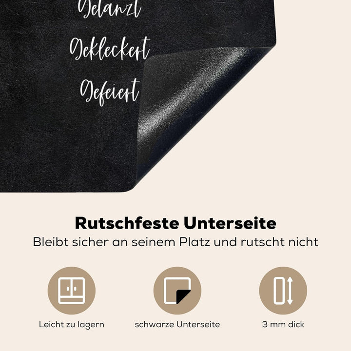 KitchenYeah© Herdabdeckplatte Einteilig Ceranfeld Abdeckplatte Küche Deko Ceranfeldabdeckung Herdabd